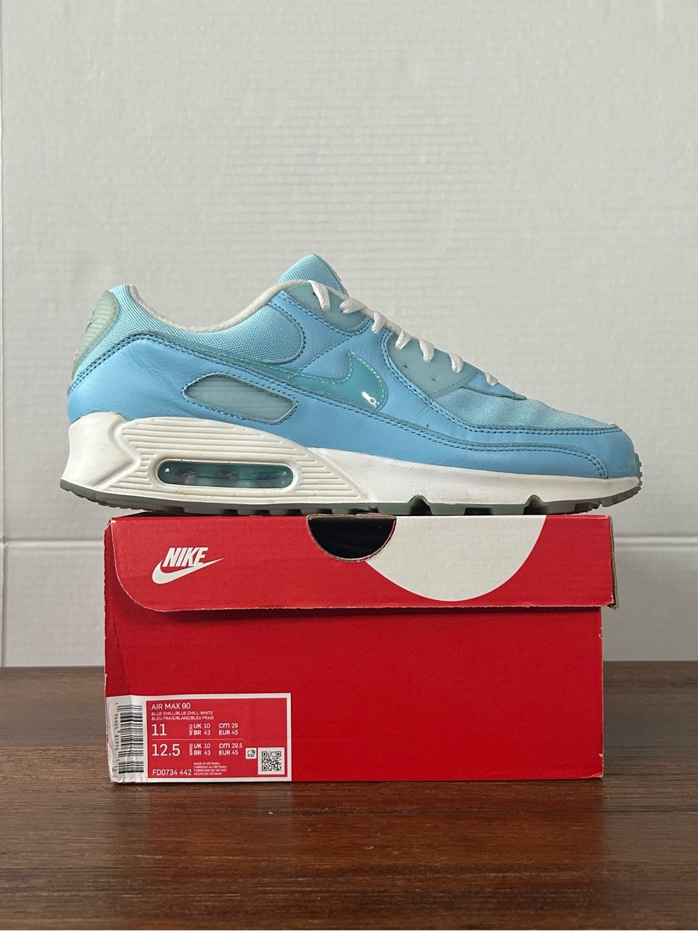 Nike Air Max 90 Ocean Bliss Blue Chill-White Men’s 11/Women’s 12.5